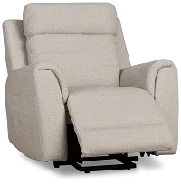 Gavin Beige Fabric Power Lift Recliner