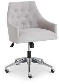Newport Gray Metal Upholstered Desk Chair