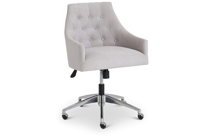 Newport Gray Metal Upholstered Desk Chair