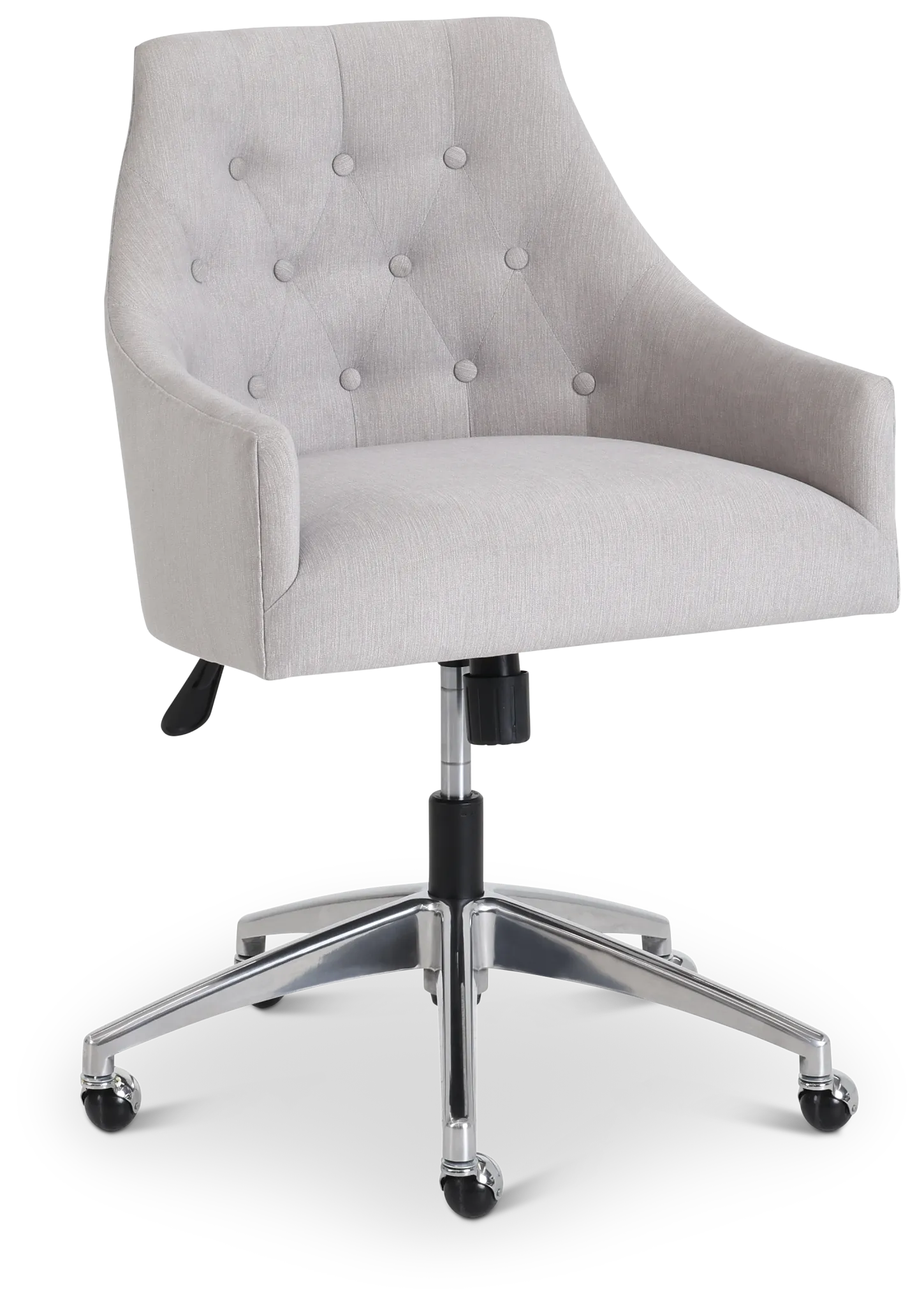 Newport Gray Metal Upholstered Desk Chair