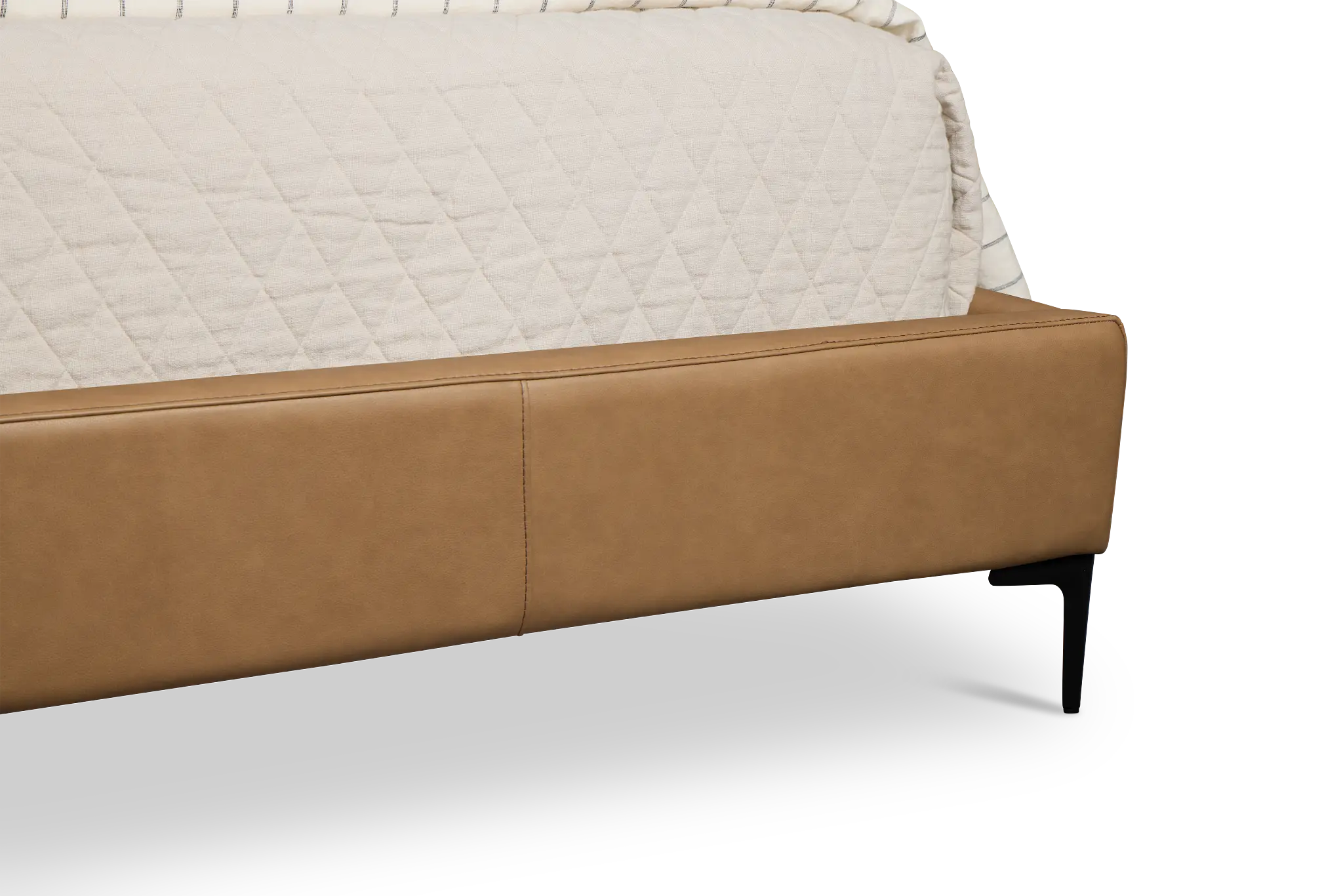 Highland Dark Brown Leather Panel Bed Highland Dark Brown Leather Panel Bed