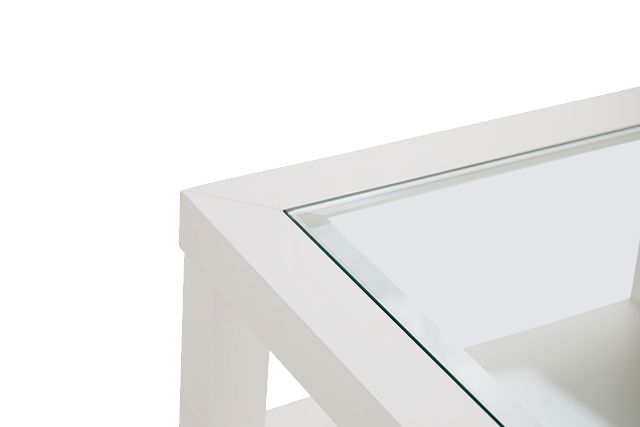 Hurley White Square End Table