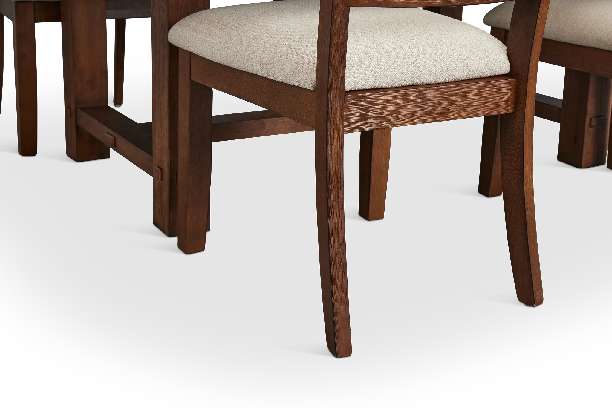 Park City Dark Tone Rectangular Table & 4 Wood Chairs