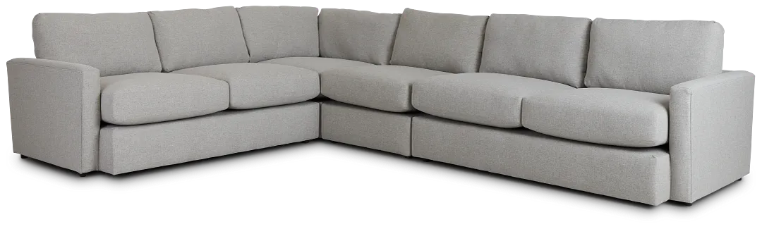 Noah Khaki Fabric Medium Two-arm Sectional