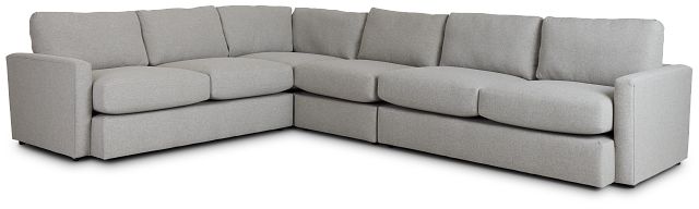Noah Khaki Fabric Medium Two-arm Sectional