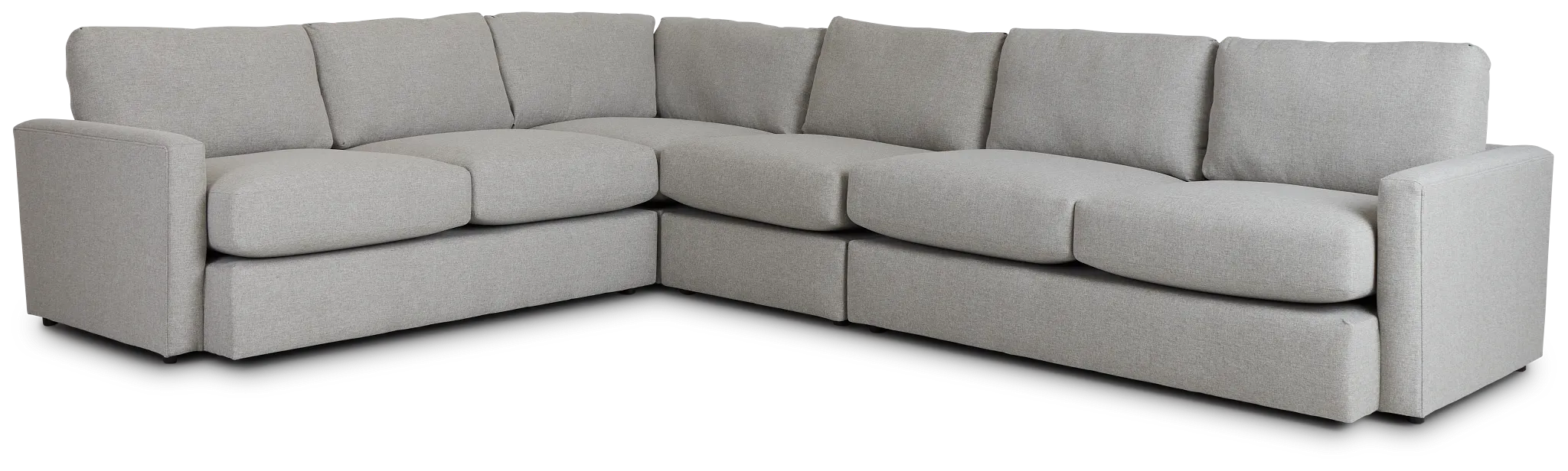 Noah Khaki Fabric Medium Two-arm Sectional