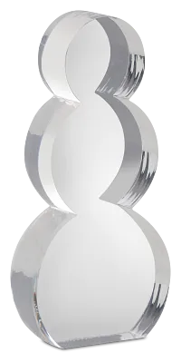Snowman Clear Medium Sculpture