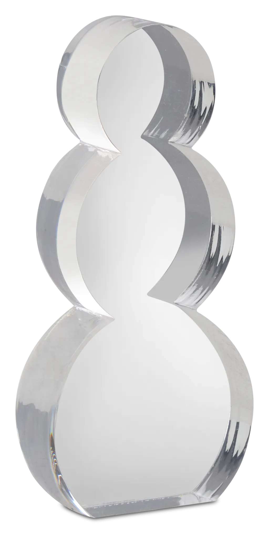 Snowman Clear Medium Sculpture