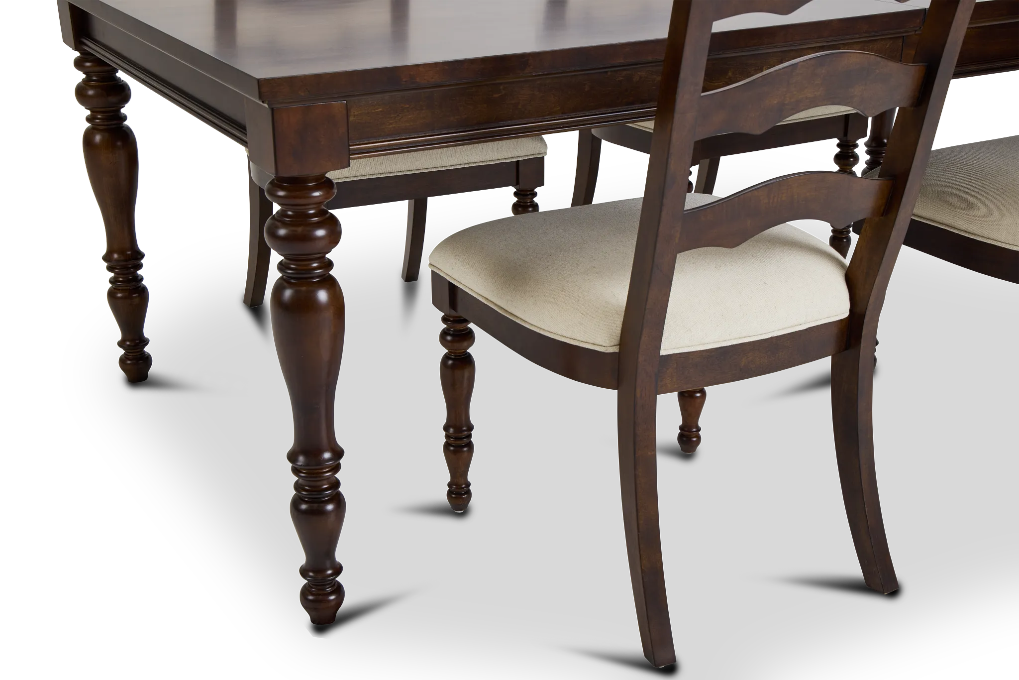 Savannah Dark Tone Rect Table & 4 Chairs