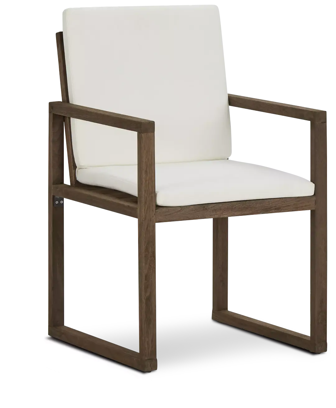 Linear Teak White Arm Chair Linear Teak White Arm Chair