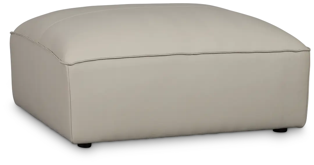 Blanca Gray Leather Ottoman Blanca Gray Leather Ottoman