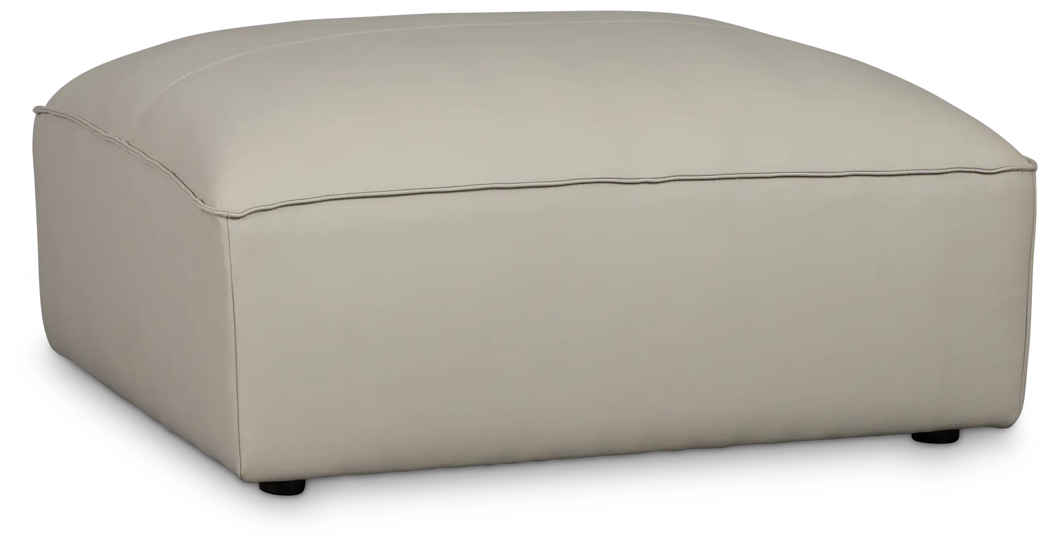 Blanca Gray Leather Ottoman Blanca Gray Leather Ottoman