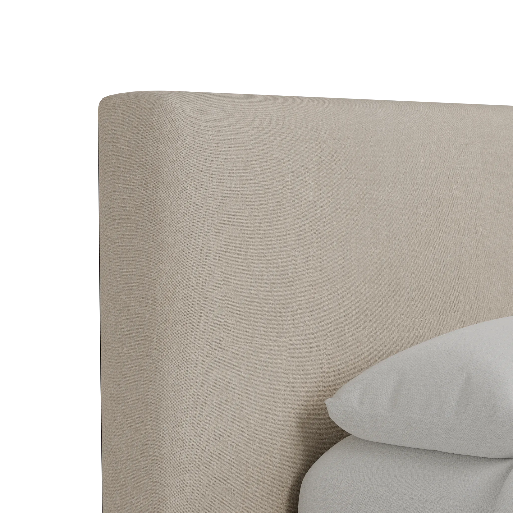 Grayton Peyton Beige 44" Upholstered Platform Bed
