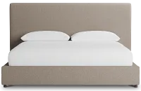 Grayton Elite Brown 54" Upholstered Platform Bed