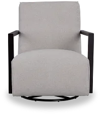 Lucas Light Gray Fabric Swivel Rocker Glider