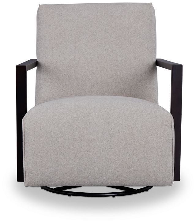 Lucas Light Gray Fabric Swivel Rocker Glider