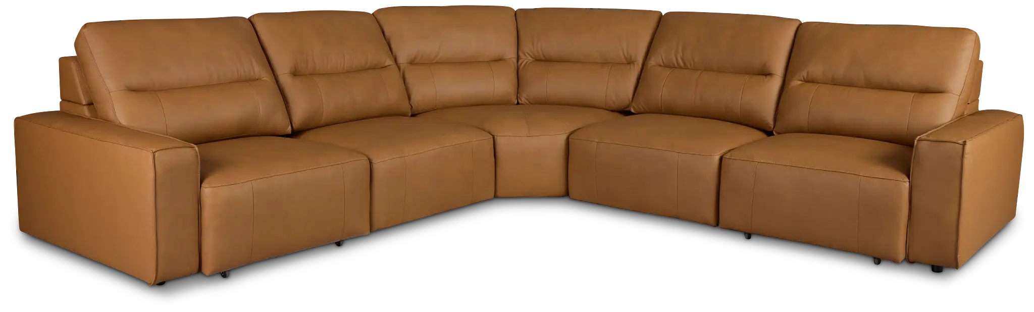 Rudy Brown Lthr/vinyl Small Two Arm Power Extension Chaise Sectional Rudy Brown Lthr/vinyl Small Two Arm Power Extension Chaise Sectional