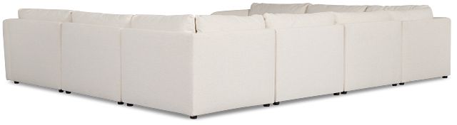 Serena White Fabric 8-piece Modular Sectional