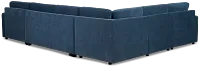 Addie Blue Fabric Medium Right Chaise Storage Sleeper Sectional