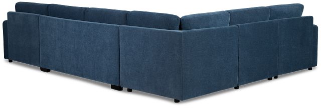 Addie Blue Fabric Medium Right Chaise Storage Sleeper Sectional