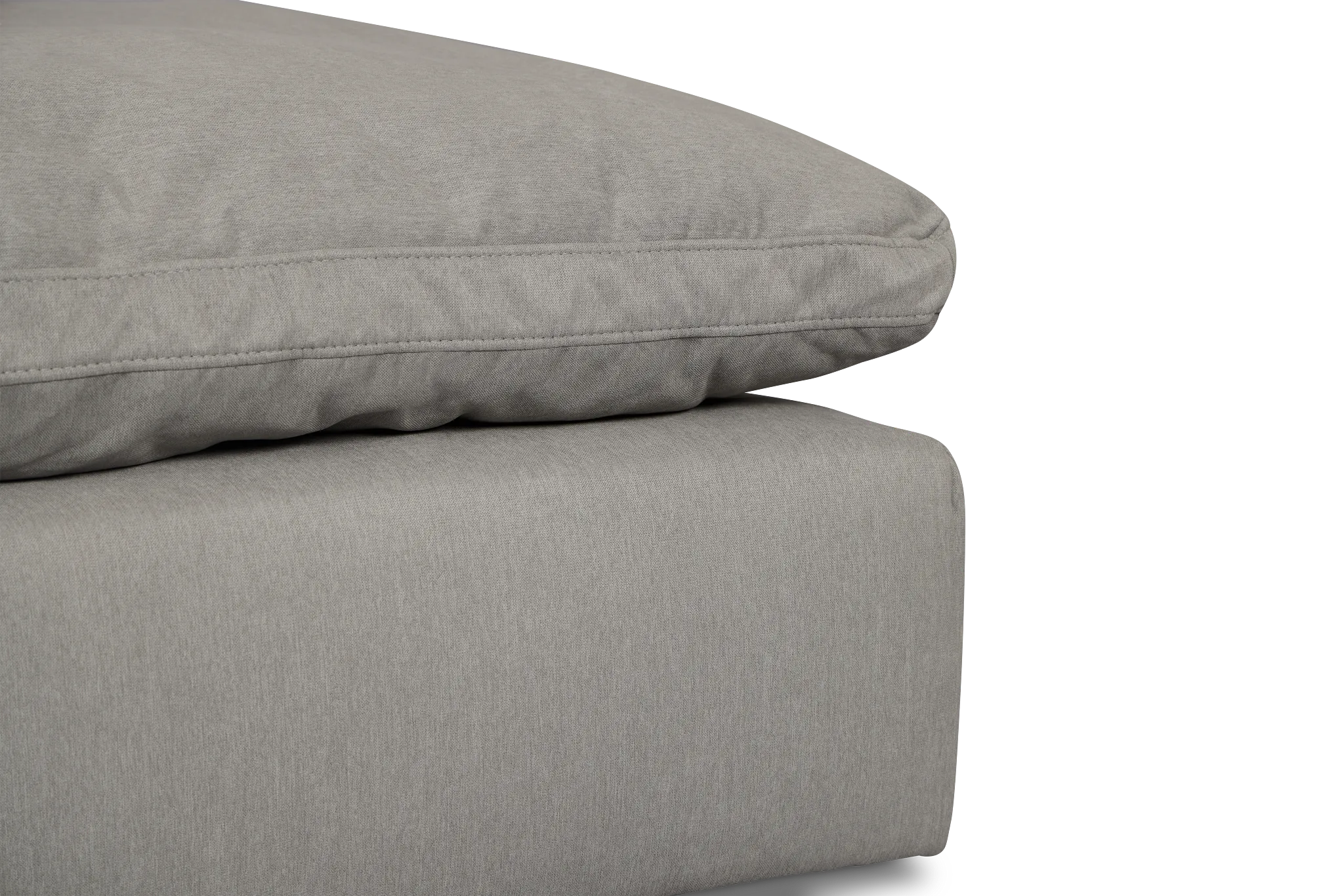 Grant Light Gray Fabric Ottoman