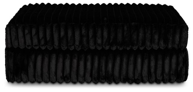 Teddy Black Fabric Cocktail Ottoman