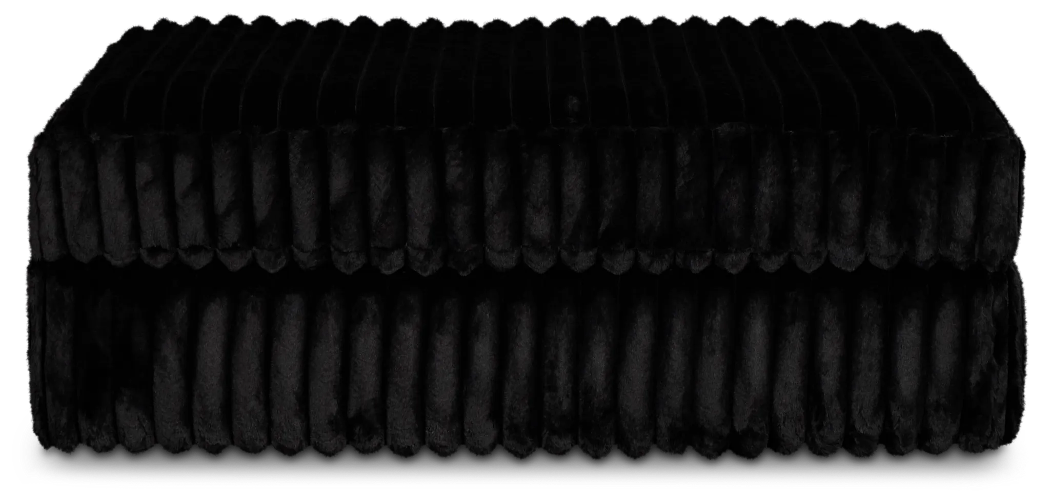 Teddy Black Fabric Cocktail Ottoman