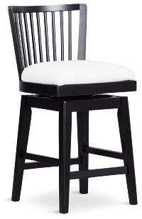 Southlake Black 24" Swivel Barstool