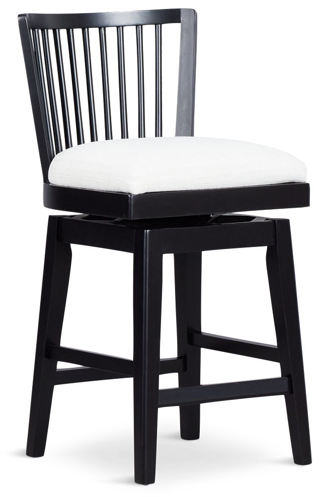 Southlake Black 24" Swivel Barstool