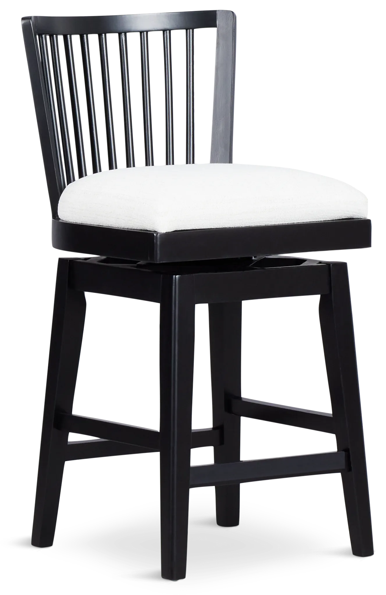 Southlake Black 24" Swivel Barstool