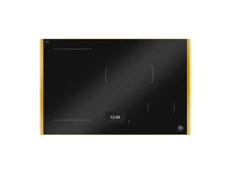 Bertazzoni Black Glass Tft Display & Metal Frame Gold 30" Induction Cook Top