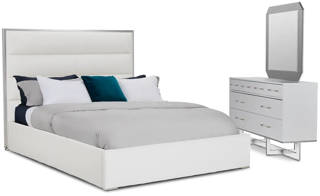 Cortina White Uph Platform Bedroom Cortina White Uph Platform Bedroom