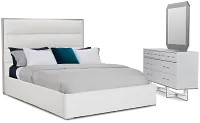 Cortina White Uph Platform Bedroom