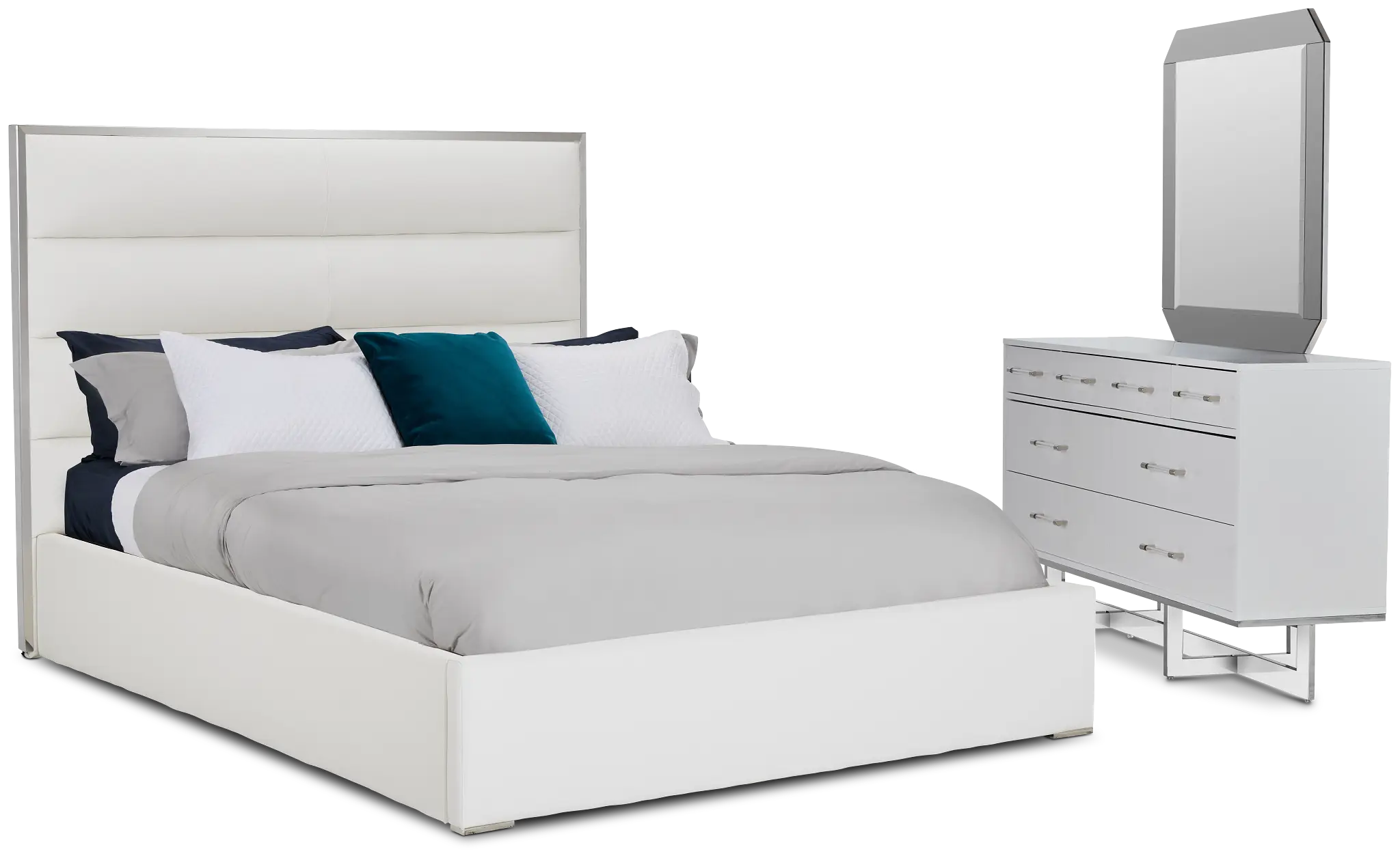 Cortina White Uph Platform Bedroom Cortina White Uph Platform Bedroom
