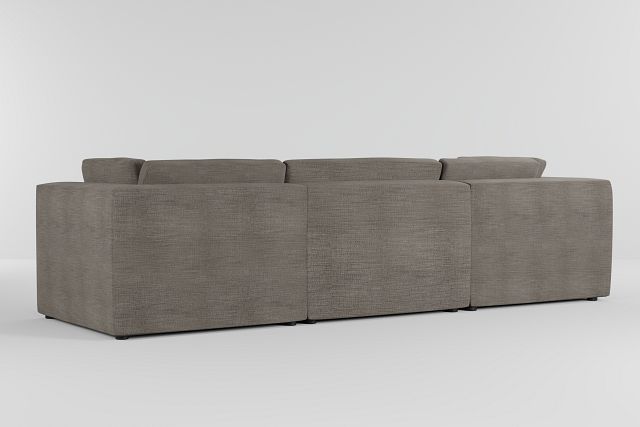 Destin Victory Gray Fabric 4-piece Bumper Sectional