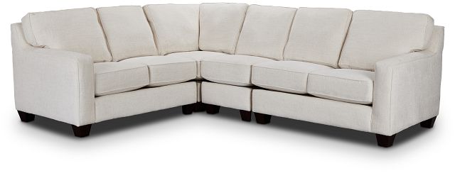 Andie White Fabric Medium Two-arm Sectional