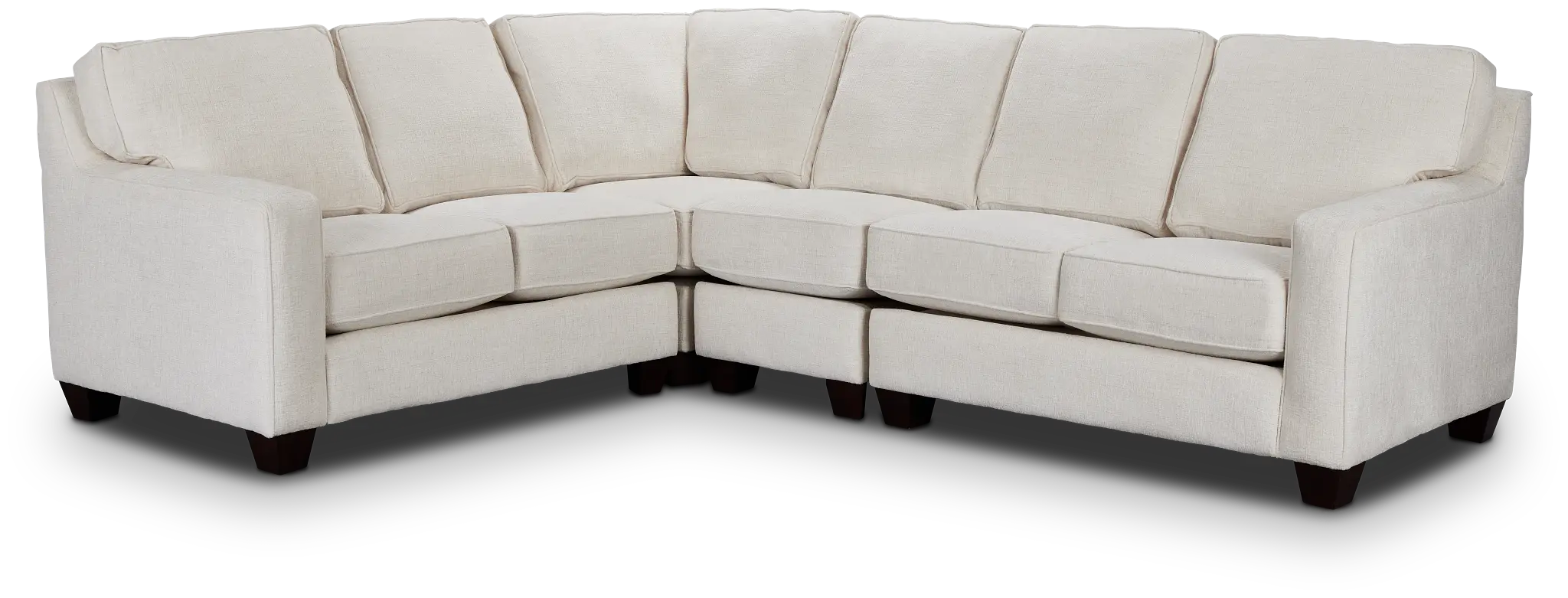 Andie White Fabric Medium Two-arm Sectional Andie White Fabric Medium Two-arm Sectional