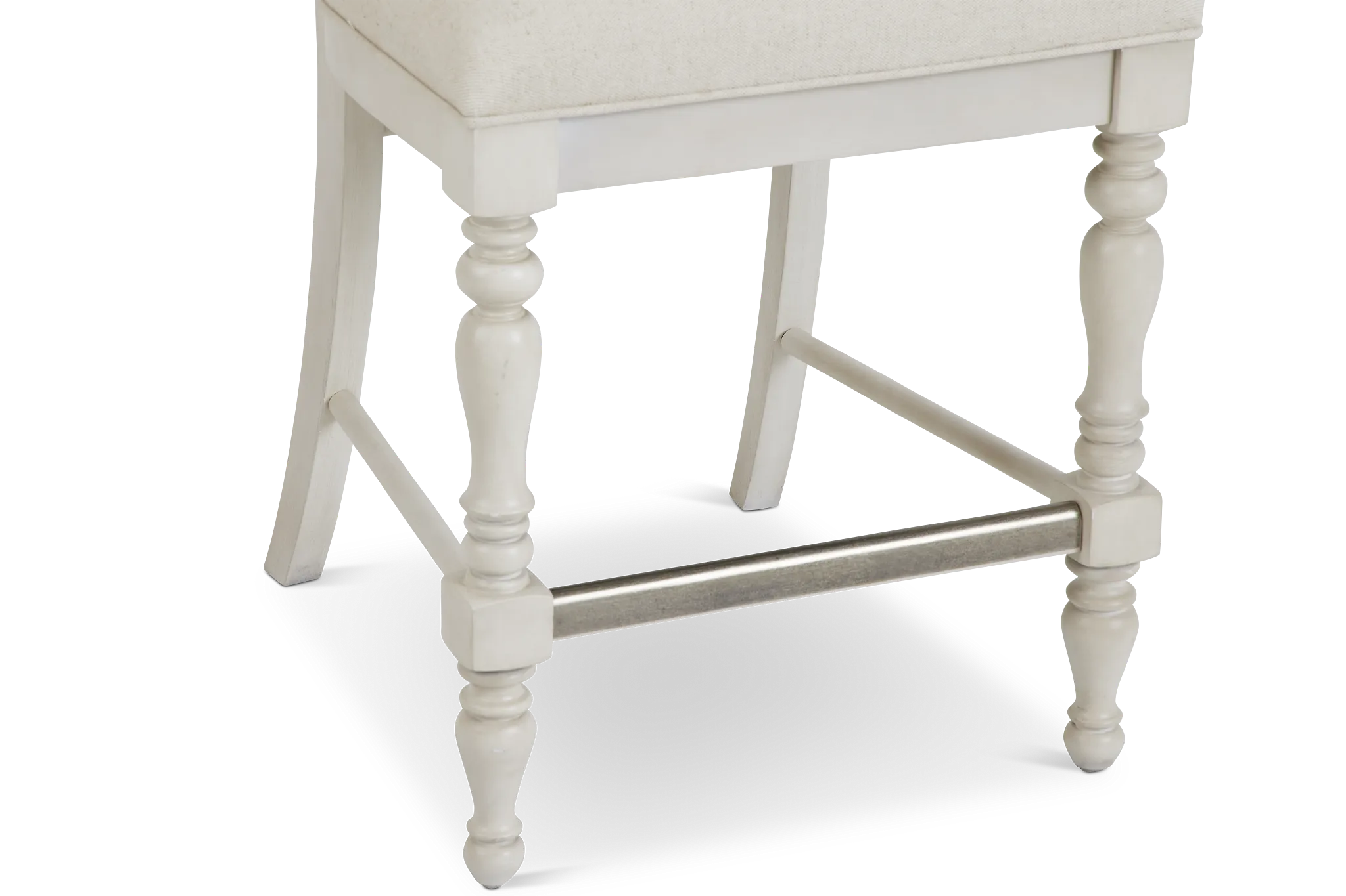 Savannah Ivory 24" Upholstered Barstool