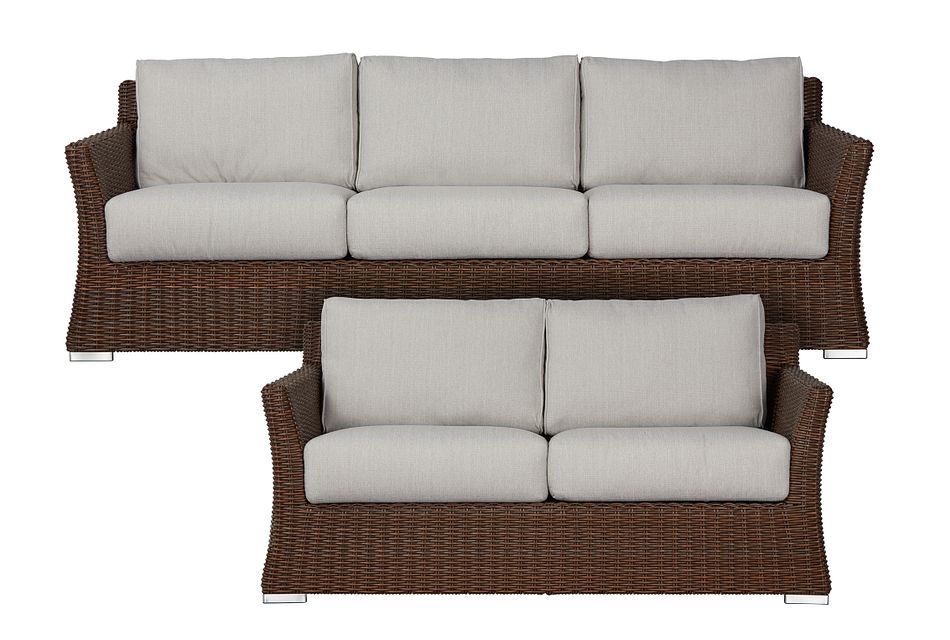 Southport Gray Woven Outdoor Living Room Set Outdoor Living