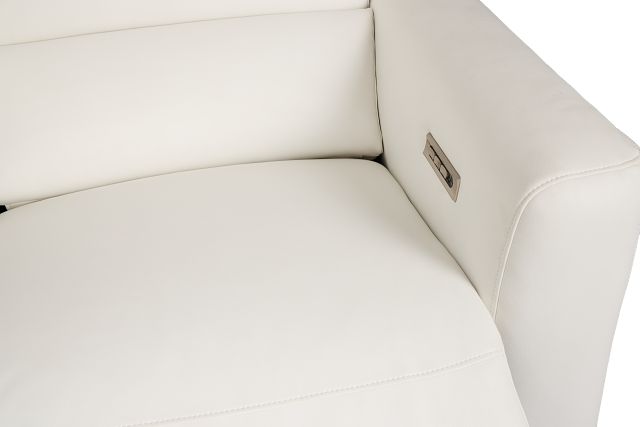 Melody White Micro Medium Triple Power 2-arm Sectional