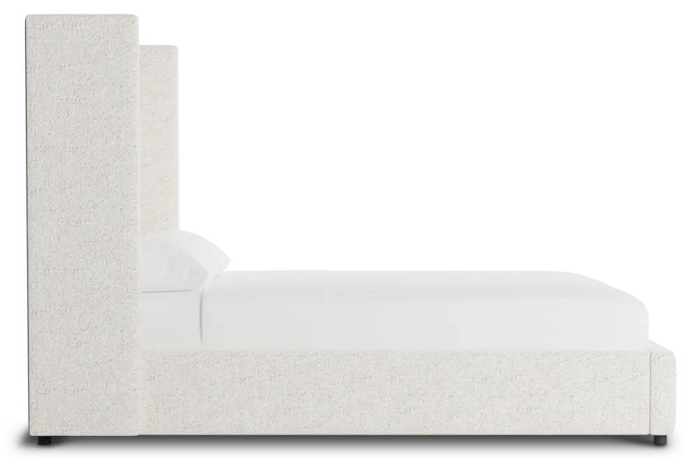 Captiva Natural Beauty Beige 60" Upholstered Shelter Bed Captiva Natural Beauty Beige 60" Upholstered Shelter Bed