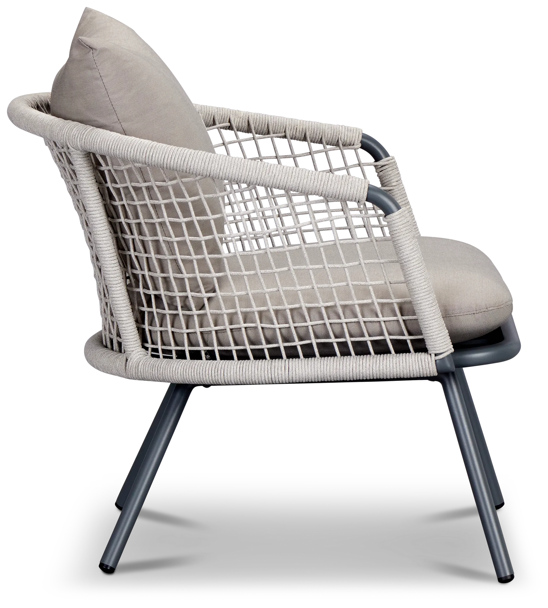 Antigua Gray Rope Arm Chair