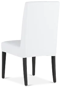 Harbor White Short Slipcover Chair With Dark-tone Leg