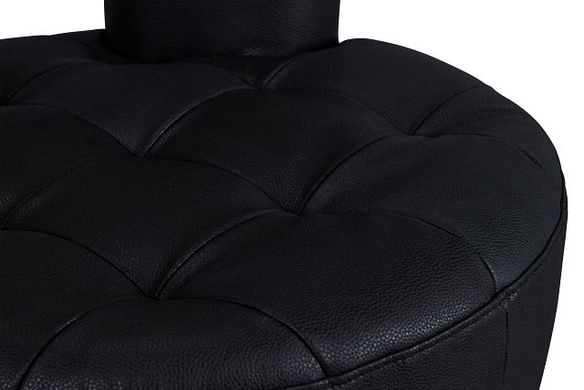 Zion Black Micro Swivel Accent Chair