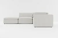 Destin Maguire Ivory Fabric 5pc Bumper Sectional