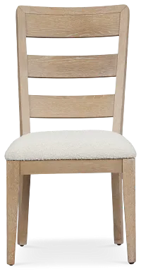 Alton Light Tone Slat Upholstered Side Chair