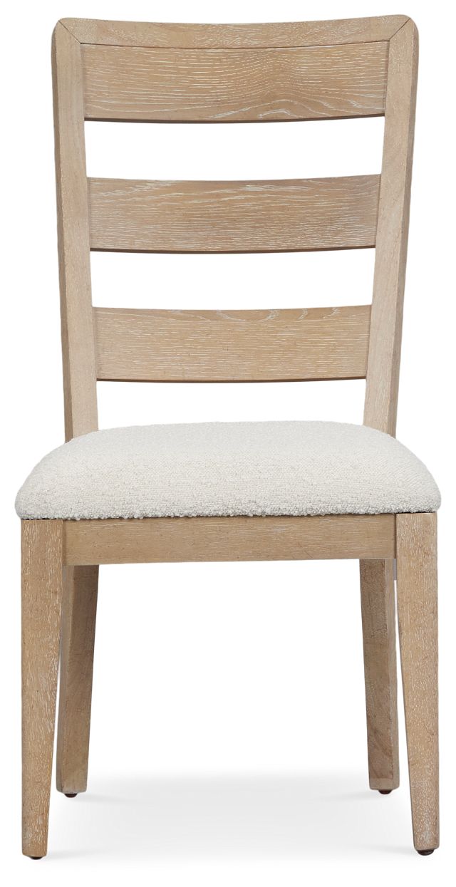 Alton Light Tone Slat Upholstered Side Chair