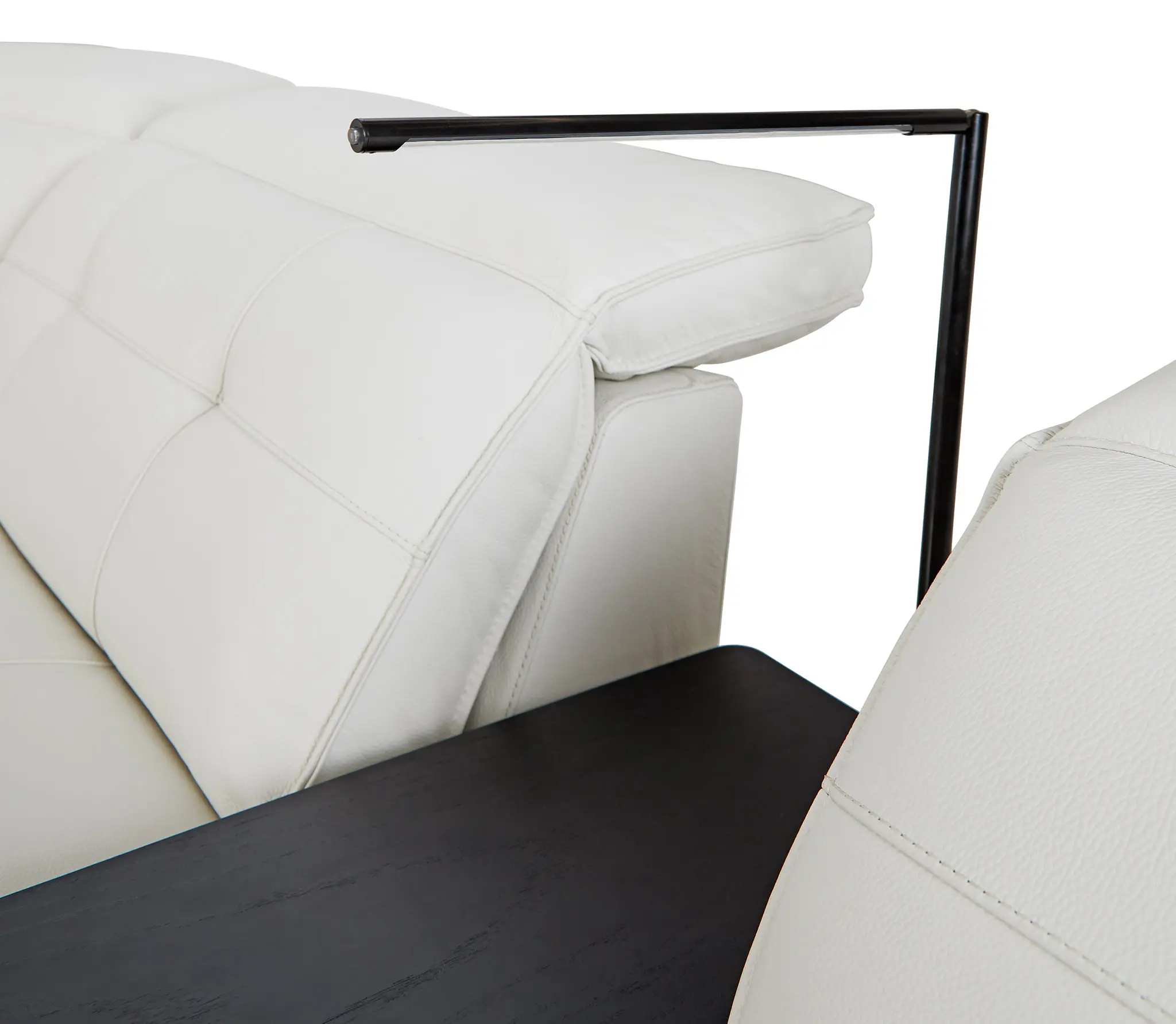 Reva White Leather Medium Triple Power 2-arm Sectional Reva White Leather Medium Triple Power 2-arm Sectional