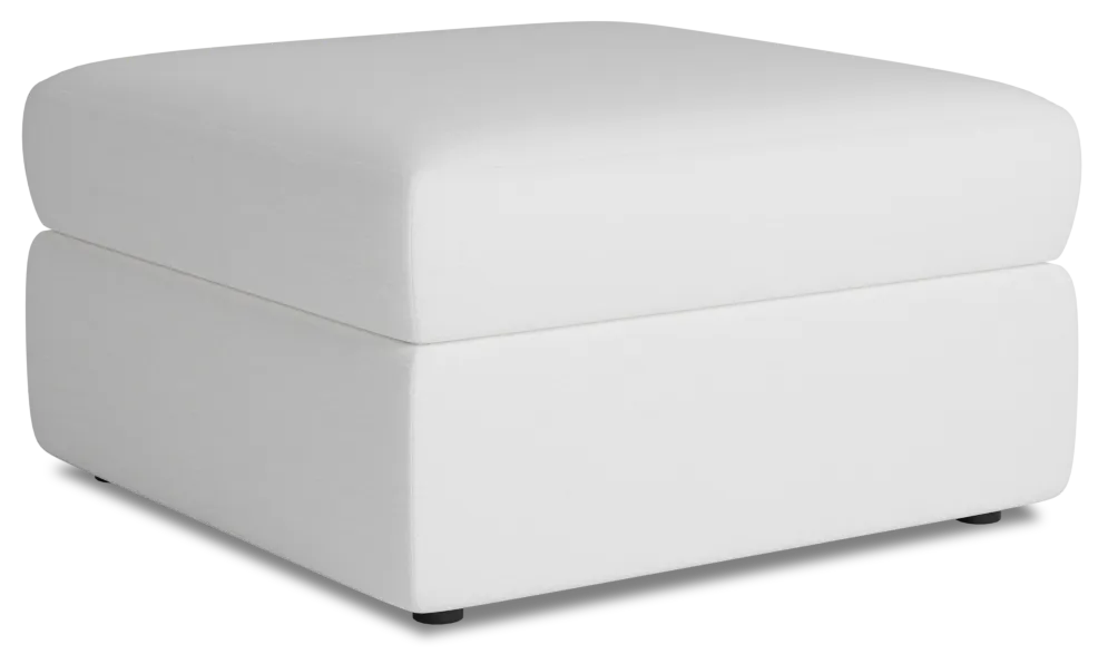Citymod White Fabric Storage Ottoman