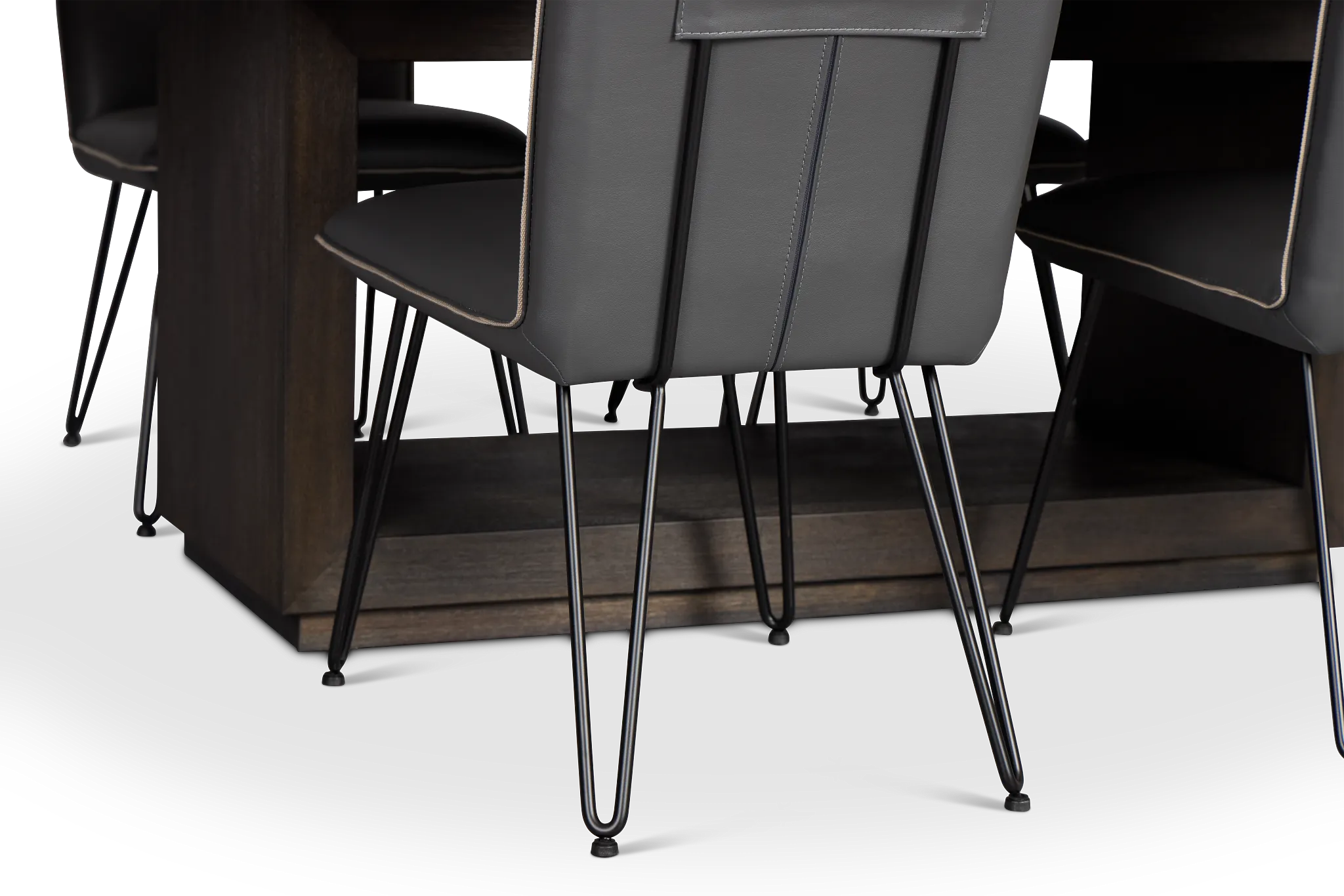 Madden Dark Tone Table & 4 Upholstered Chairs